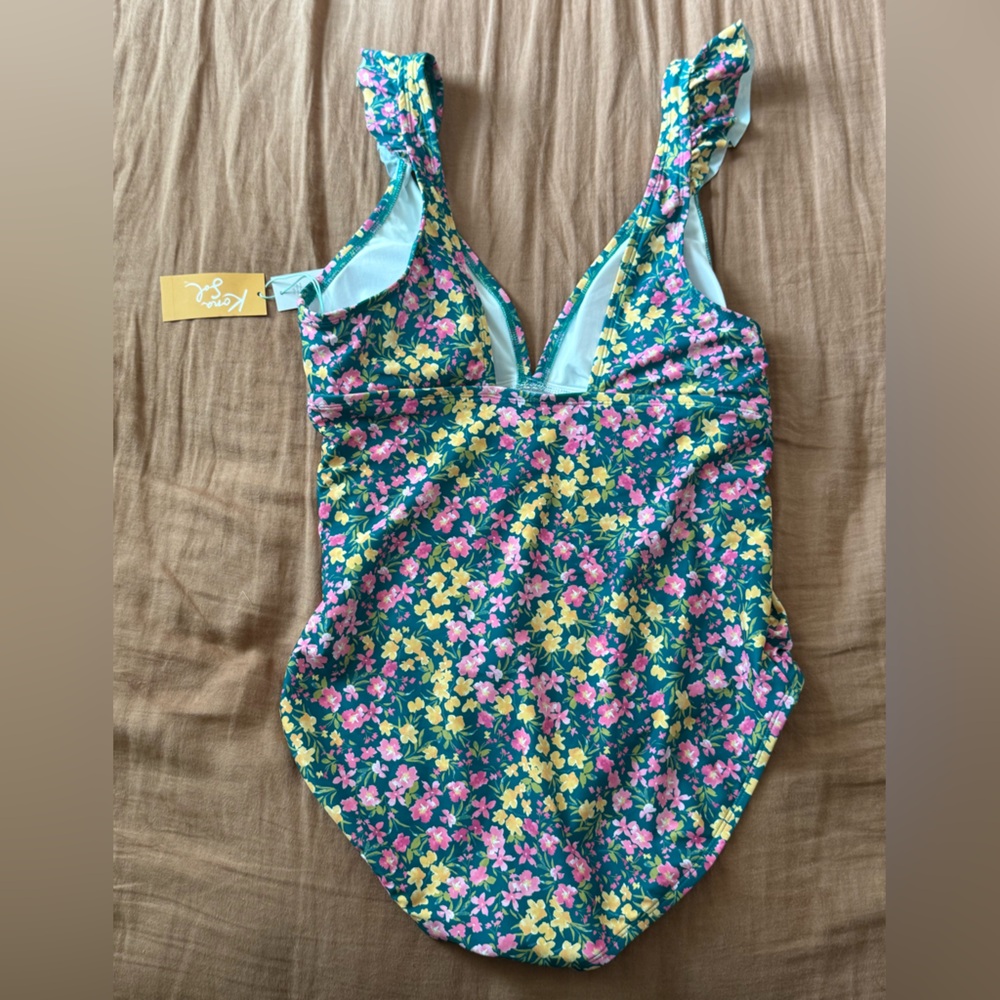 Floral One Piece Swimsuit NWT Kona Sol - Picture 5 of 5